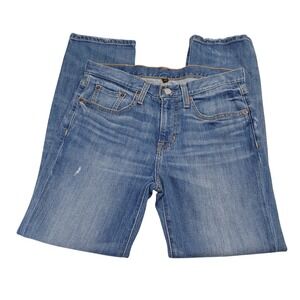 Frye‎ Company Womens Distressed Straight Leg Jeans Medium Wash Size 27 ROPASL